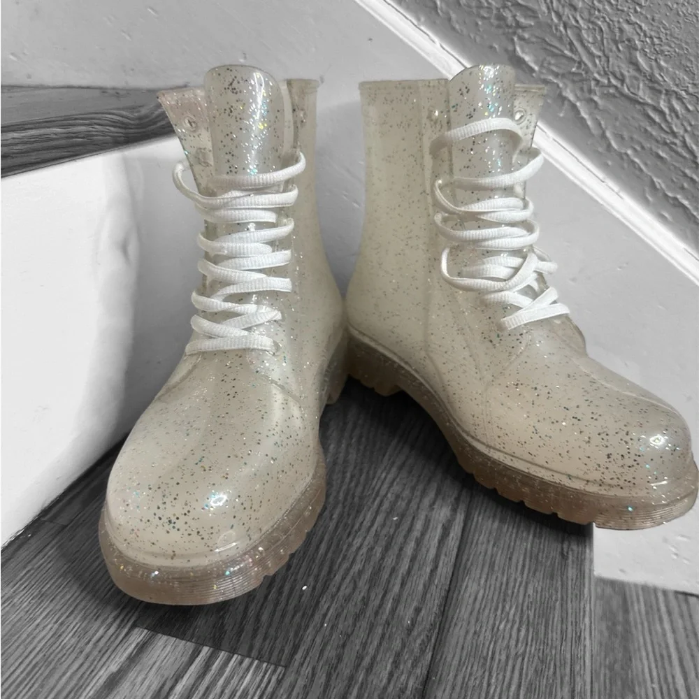 Urban Outfitters Glittery Transparent Boots